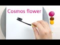 (465) Cosmos flower | Toothbrush technique | Fluid Acrylic Pouring for beginners | Designer Gemma77