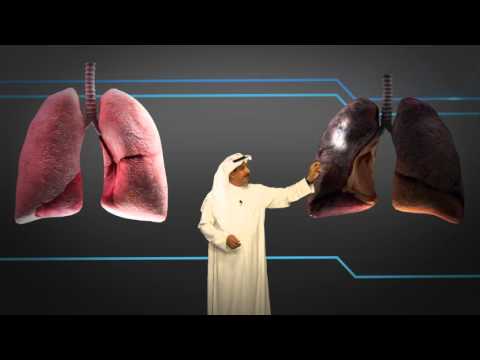 مقطع من الفلم التوعوي ناقوس الخطر حول تأثير التدخين على الرئتين