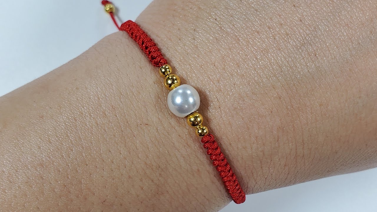 DIY Pulsera de Hilo Nudo de Serpiente y Cuentas Fácil | Macrame Bracelet | Pulseras de Moda ✔️