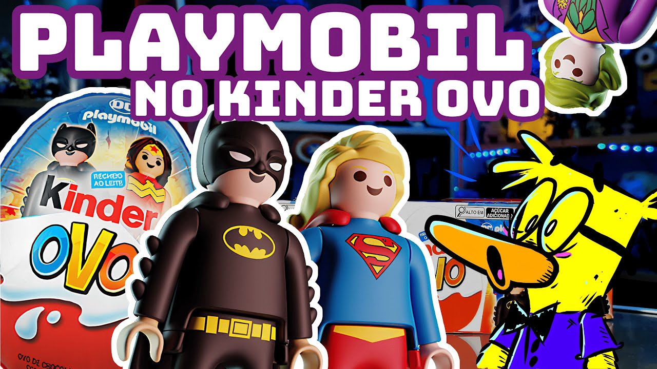 Novo KINDER OVO DC Playmobil 🦇🎁 | Quais vieram? Batman? Superman?