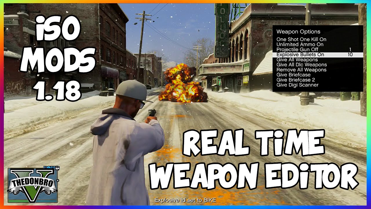 GTA 5 Online - ''Real Time Weapon Editor Mod'' - ''ISO Mod Menu 1.18 ...