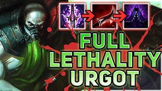 FULL LETHALITY REWORKED URGOT! LETHALITY IS BACK!! IS THIS THE DEADLIEST BUILD?? - PBE