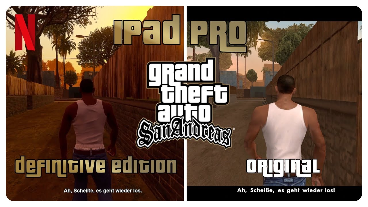 GTA SA Mobile Original vs Definitive Edition (Netflix) | Graphics ...
