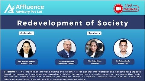Webinar on Society Redevelopment