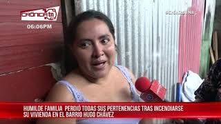 Humilde familia pierde todo tras incendiarse su vivienda en Managua – Nicaragua Humilde familia pierde todo tras incendiarse su vivienda en Managua – Nicaragua