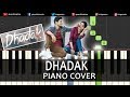 Dhadak song l piano cover chords instrumental by ganesh kini