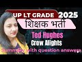 LT Grade Exam 2025| Ted Hughes |  Crow Alights| Most Important Questions |एक ही वीडियो में 