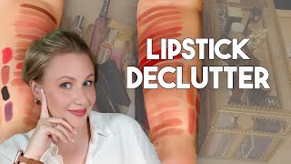 Makeup Maximalist Lipstick Declutter (aka 
