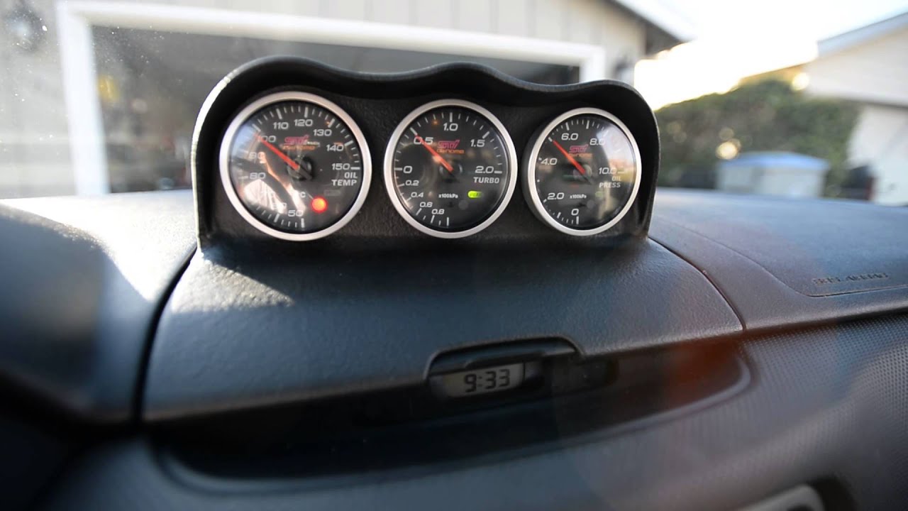 Subaru Forester BNA Solutions gauge pod with Defi Genome 60mm gauges