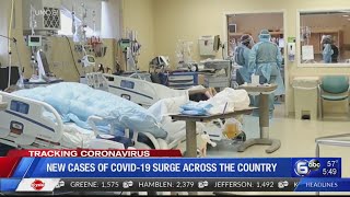 US records second-highest daily total of COVID-19 cases