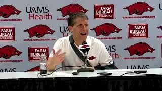Arkansas HC Eric Musselman gives his thoughts on 80-76 win over No. 1 Auburn