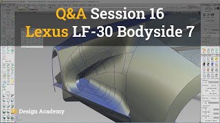 Famous Autodesk Alias Tutorials I Q&A 16 - Lexus LF-30 Bodyside 7 Profile