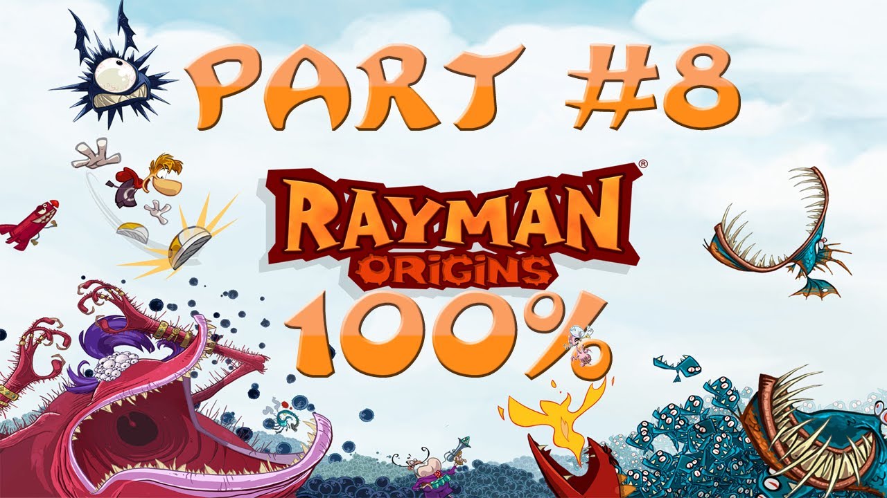 Rayman Origins - 100% Walkthrough Part #8 - Mini-Man Rayman!