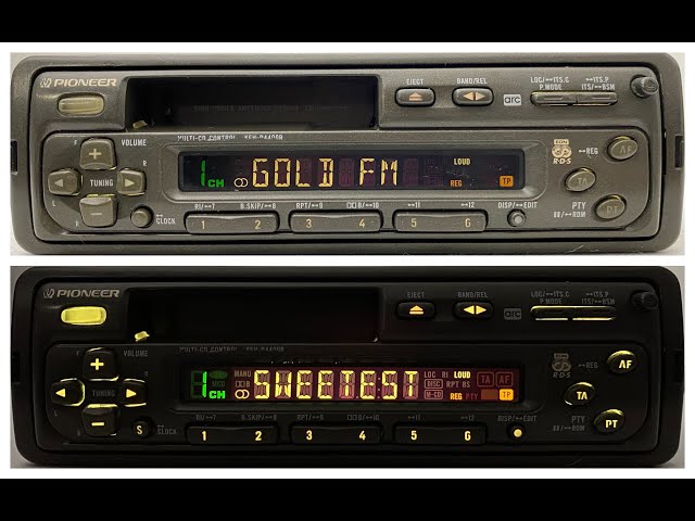 1990s Pioneer KEH-P4400R Military Green Car Cassette Radio Player