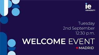 Welcome event class of 29/30 - Madrid 12:30 p.m.
