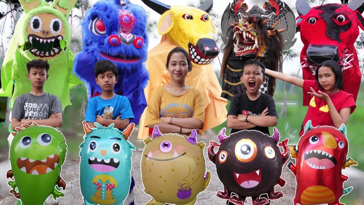 film pendek | BALON MONSTER MELETUS SEMUA B0C1L BERUBAH MENJADI BARONGAN DAN BANTENGAN