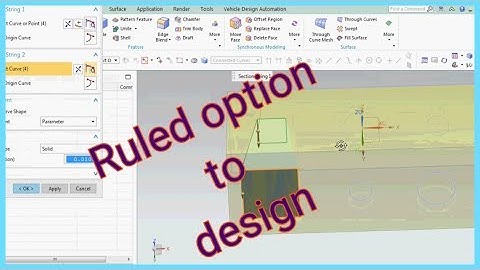 ruled in NX | using ruled command to design