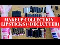 LIPSTICK COLLECTION & DECLUTTER | Swatching ALL my Bullet Lipsticks | LOW BUY/BUDGET YEAR