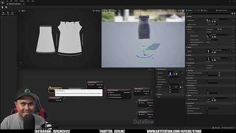Unreal Engine 5.3 Realtime Cloth Simulation with Jiggle Physics