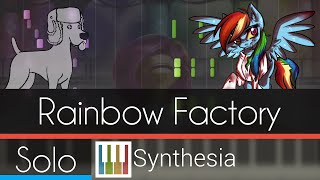 Rainbow Factory - Wooden Toaster - |SOLO PIANO TUTORIAL| -- Synthesia HD chords