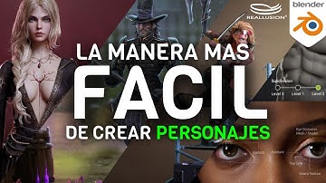 NUNCA HABIA sido TAN FACIL CREAR PERSONAJES 3D! (BLENDER + @reallusion )