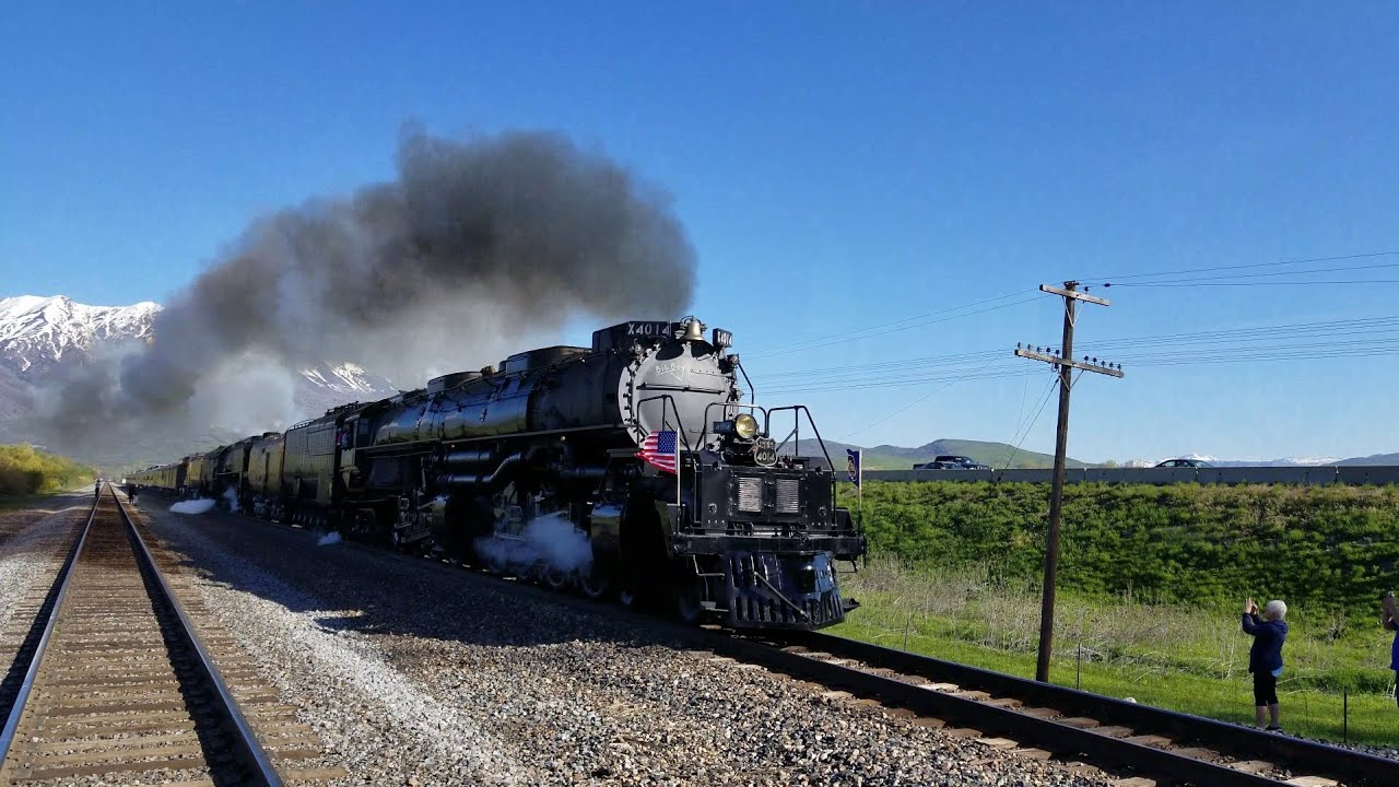 Union Pacific Big Boy No. 4014 fly-by, May, 2019, Morgan, UT - YouTube