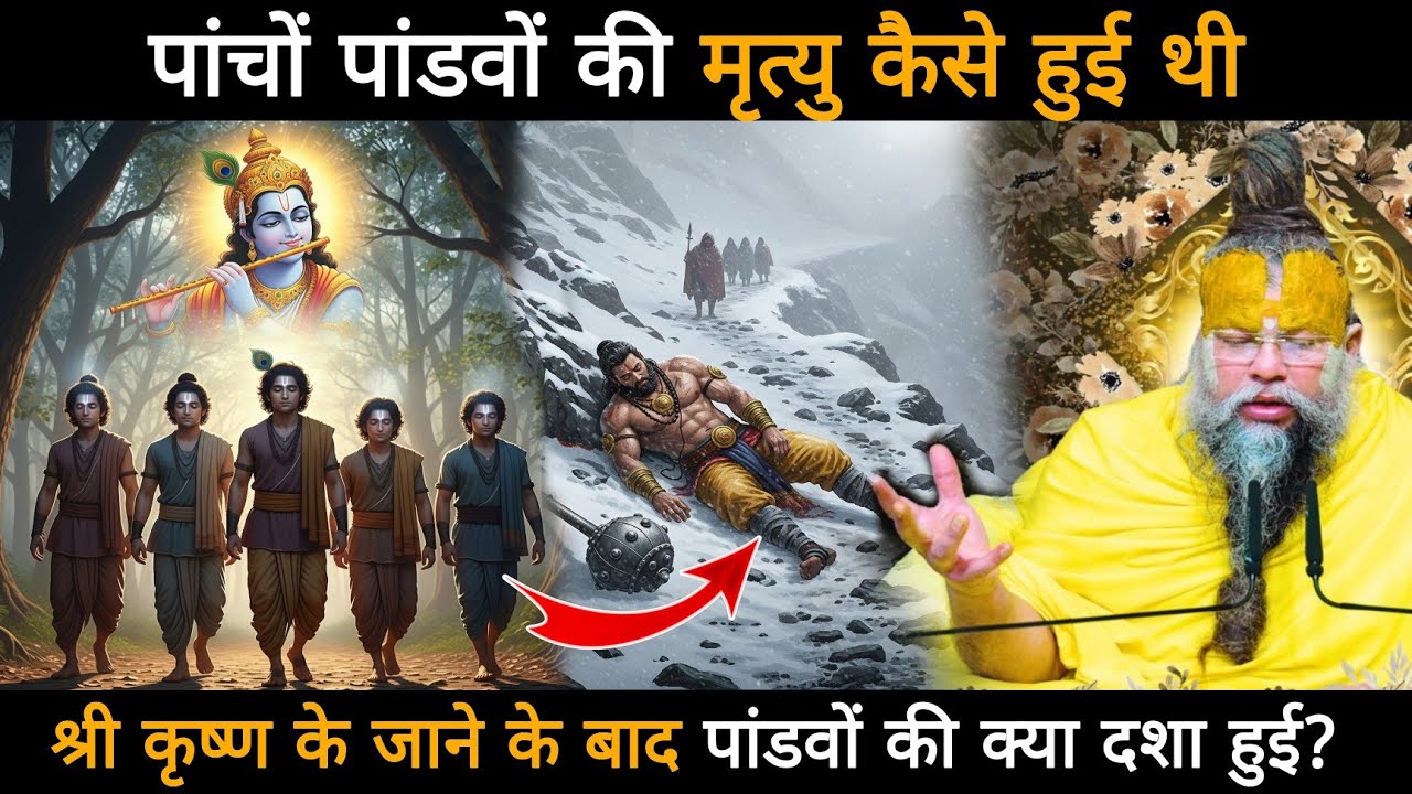 पांचों पांडवों की मृत्यु कैसे हुई थी, श्री कृष्ण के जाने के बाद पांडवों की क्या दशा हुई?