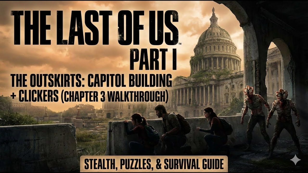 The Last of Us Part 1 – The Outskirts (Capitol Building + Clickers) | Chapter 3 Walkthrough
