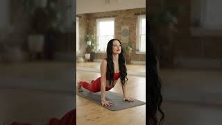 Daisy flows through her yoga practice with graceful focus (Daisy 2)
