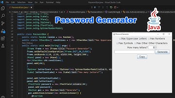 Creating a GUI Password Generator in Java (no voice over)