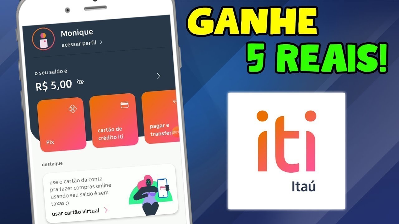 GANHE R$5,00 TODA SEMANA COM ESSE APP | Iti Itaú Missão 3