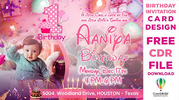 Birthday Invitation Card Design in CorelDraw | How to Make Birthday Invitation Design in CorelDraw