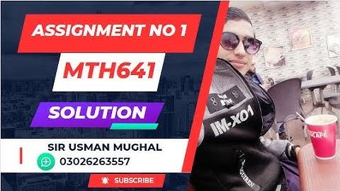 MTH641 Assignment 1 Solution 2023