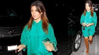 Kourtney Kardashian Looking Super Y In Her Green Romper 2013