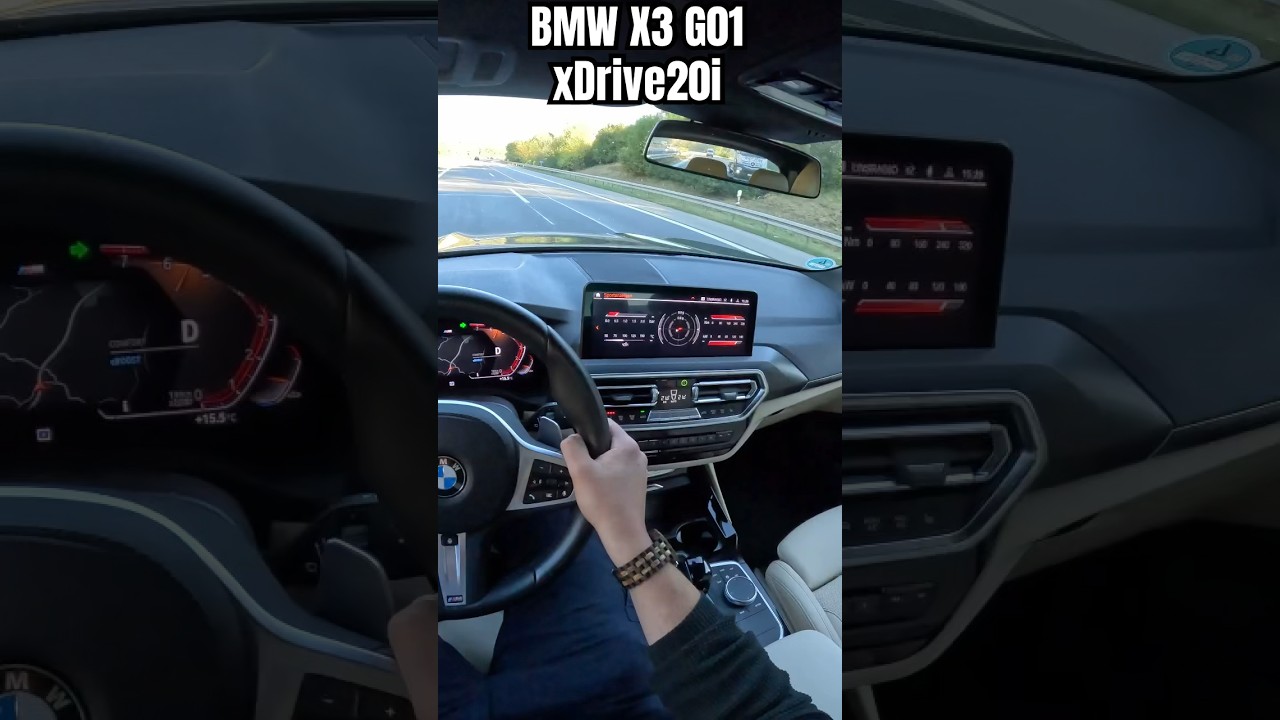 BMW X3 xDrive20i - Fast Top Speed Drive on German Autobahn | G01 184hp 