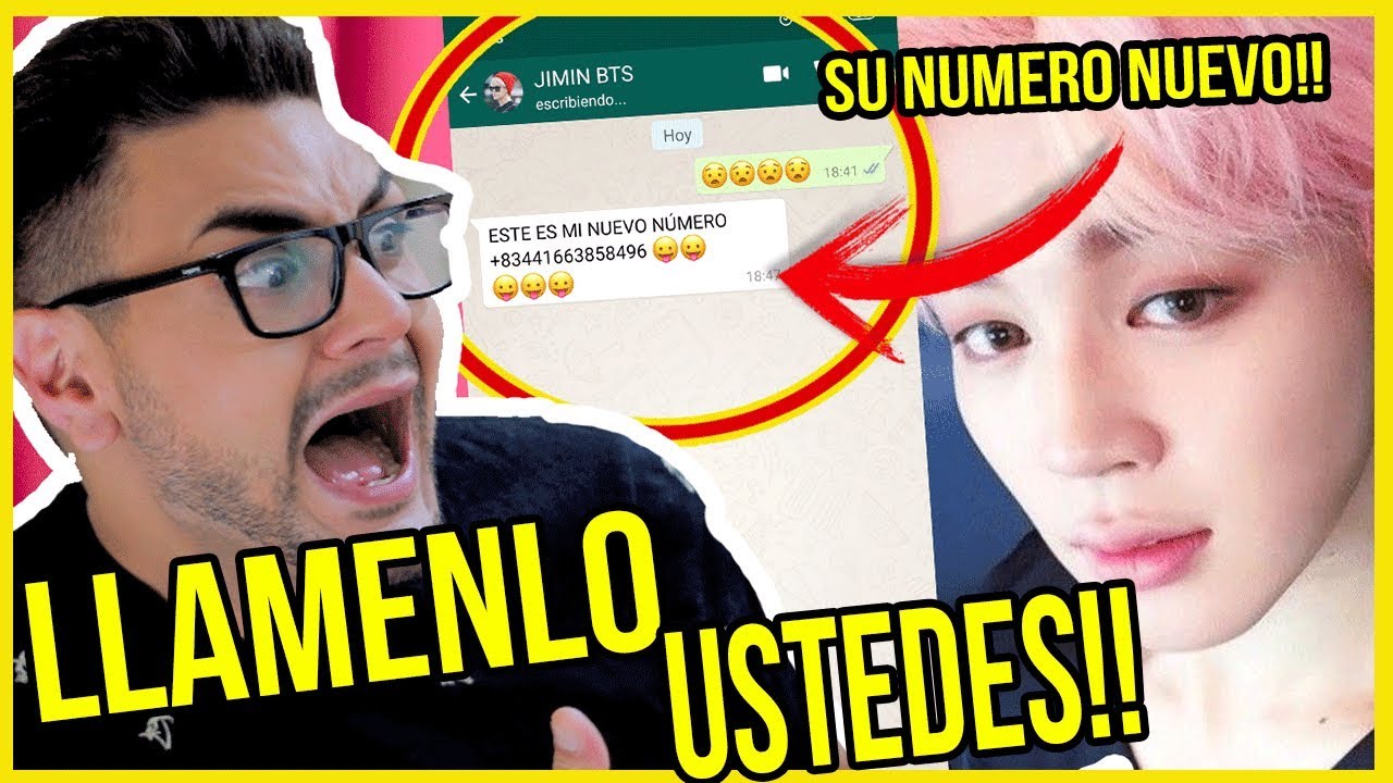 CHARLA REAL TELEFONICA CON JIMIN DE BTS (DEJO SU NUMERO REAL PARA QUE