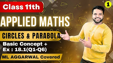 Circle & Parabola Class 11 Applied Maths🔥| Ex:18.1 (Q1-Q6) ML Aggarwal | Equation of Circle