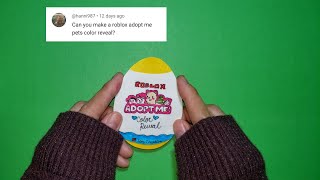 Roblox Adopt Me egg color reveal tutorial|surprise egg paper diy #roblox #barbiecolorreveal