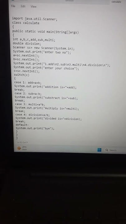 simple calculator add, substract, multiply,division Java programming # ...