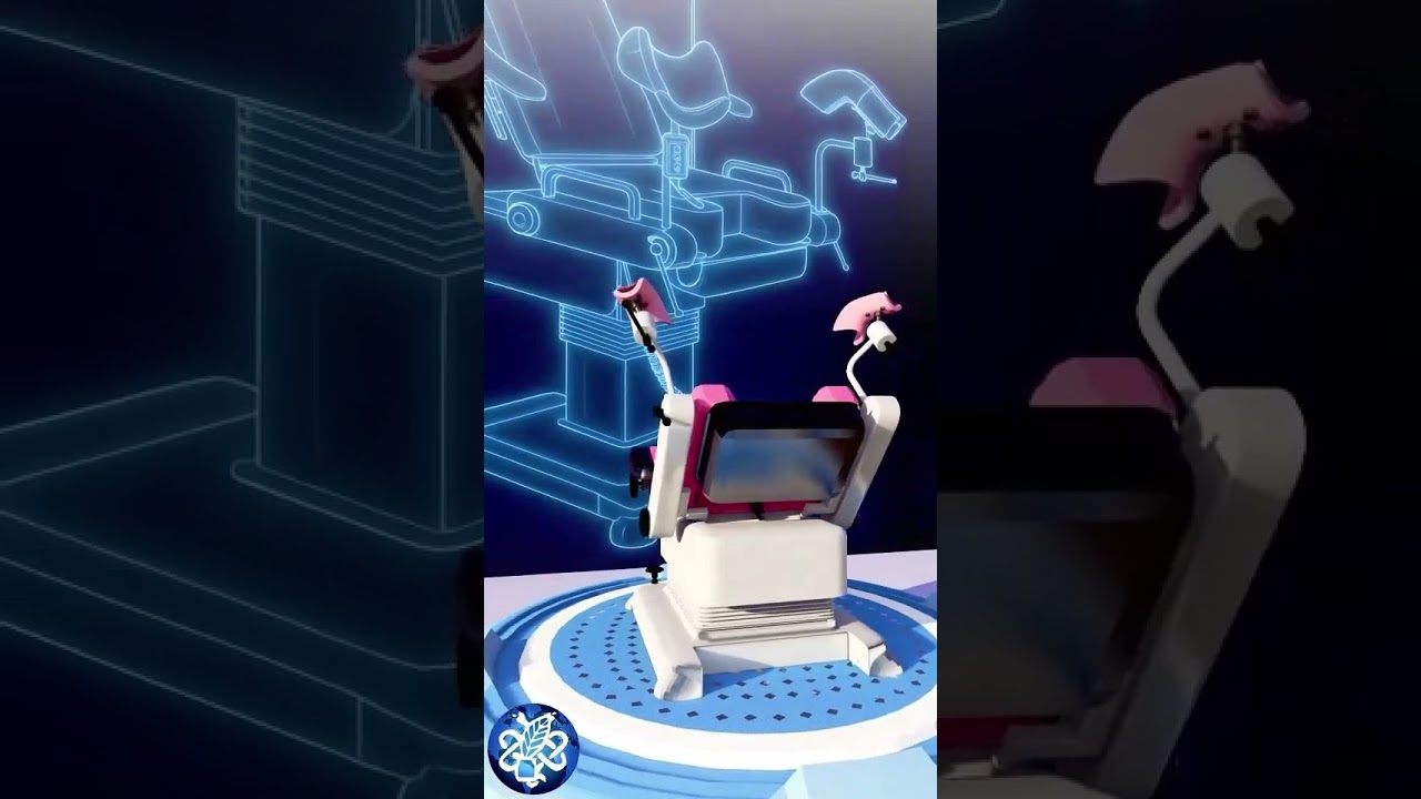 Jinekoloji Muayene Koltuğu | Gynecology Examination Chair 360° 3D Visualization