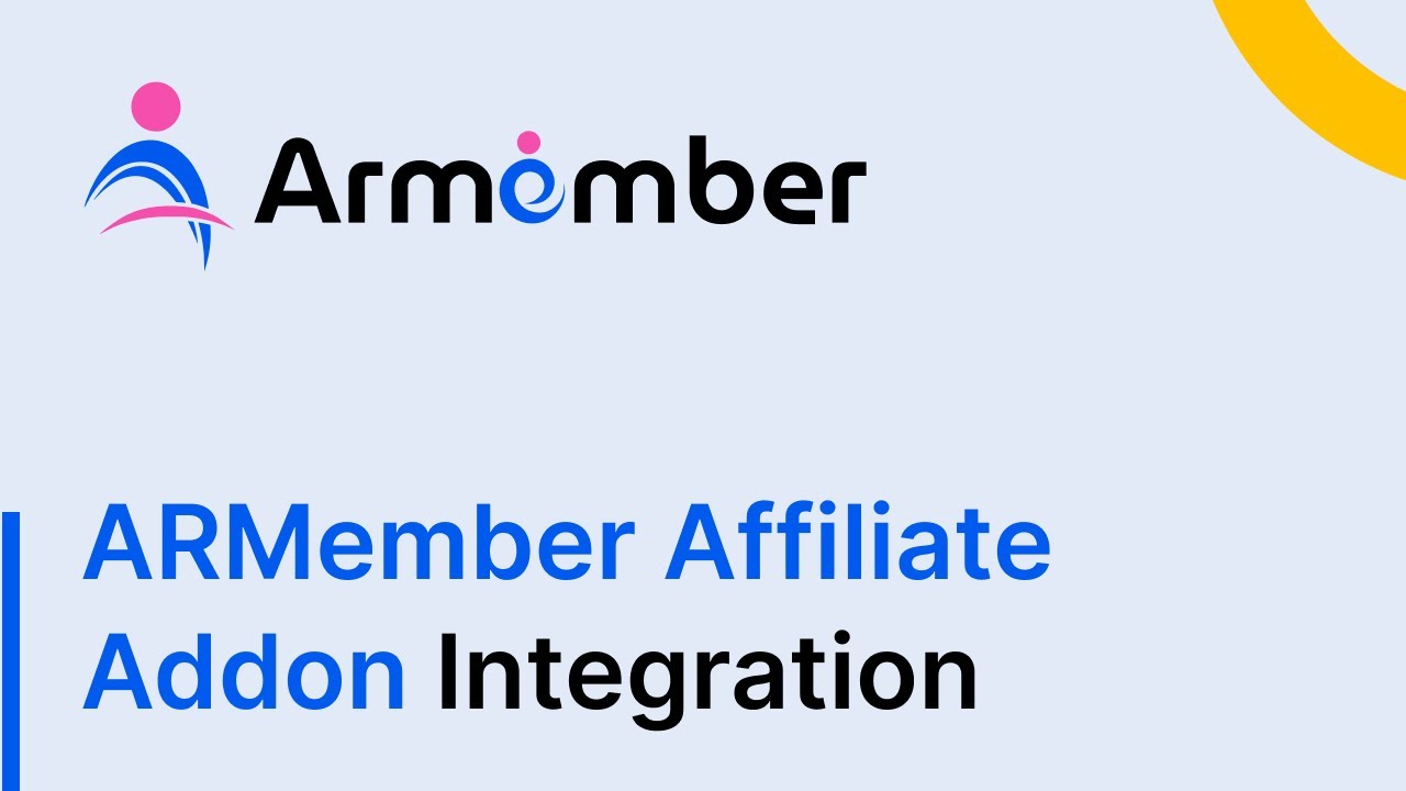 How to Use Affiliate Addon with ARMember Pro Plugin