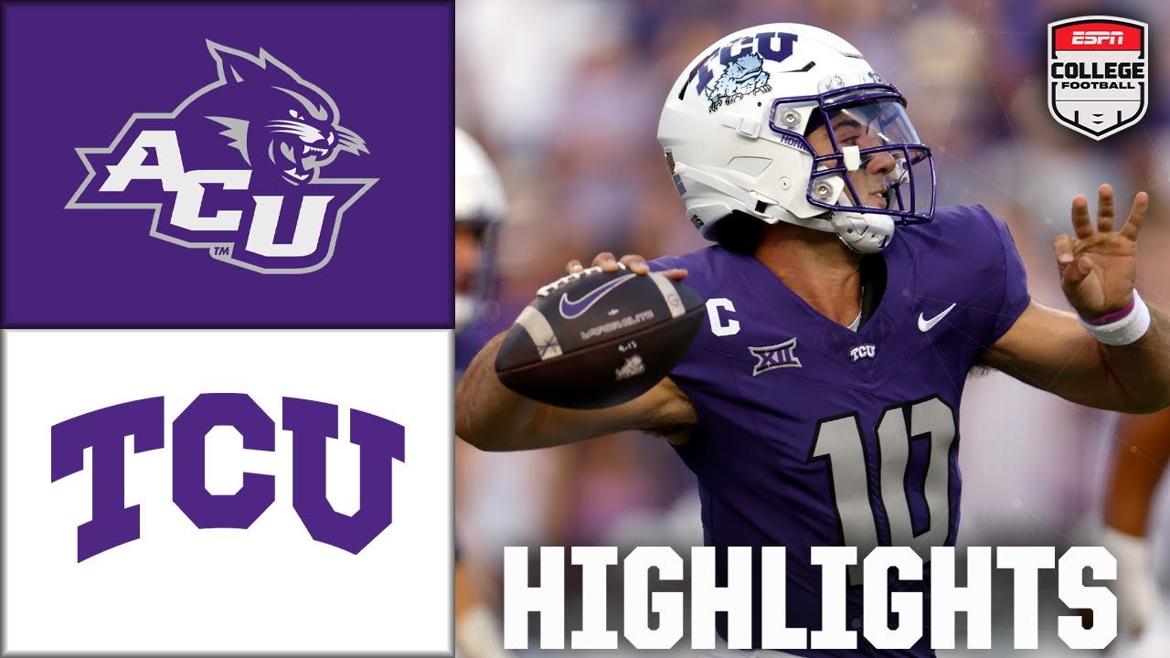 Abilene Christian Wildcats против TCU Horned Frogs | Полные обзоры матча | ESPN College Football