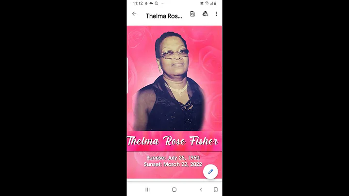 Service of thanksgiving for Thelma Rose Fisher