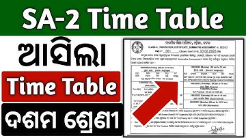 10th Class SA2 Exam date 2023 Time Table ll Exam Time Table SA2 Exam 2023