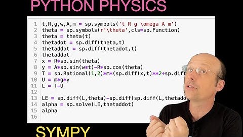 Python Physics: Symbolic Lagrangian Solutions Using Sympy