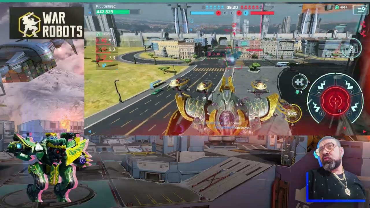 War Robots. Ammit Test Srvr  Weapon 3Hippo 1Kroko Drone Scales. 