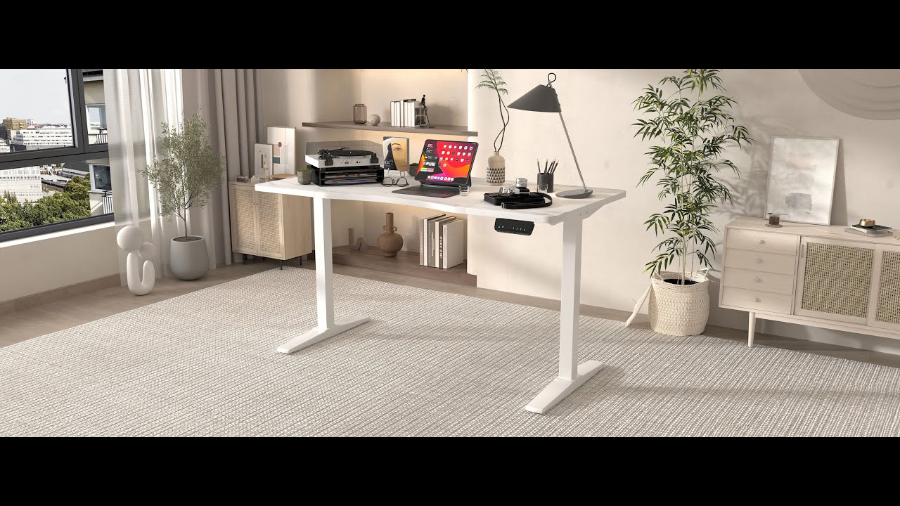 Installation Instruction Monomi Curve Electric Standing Desk 55" x 28" YouTube