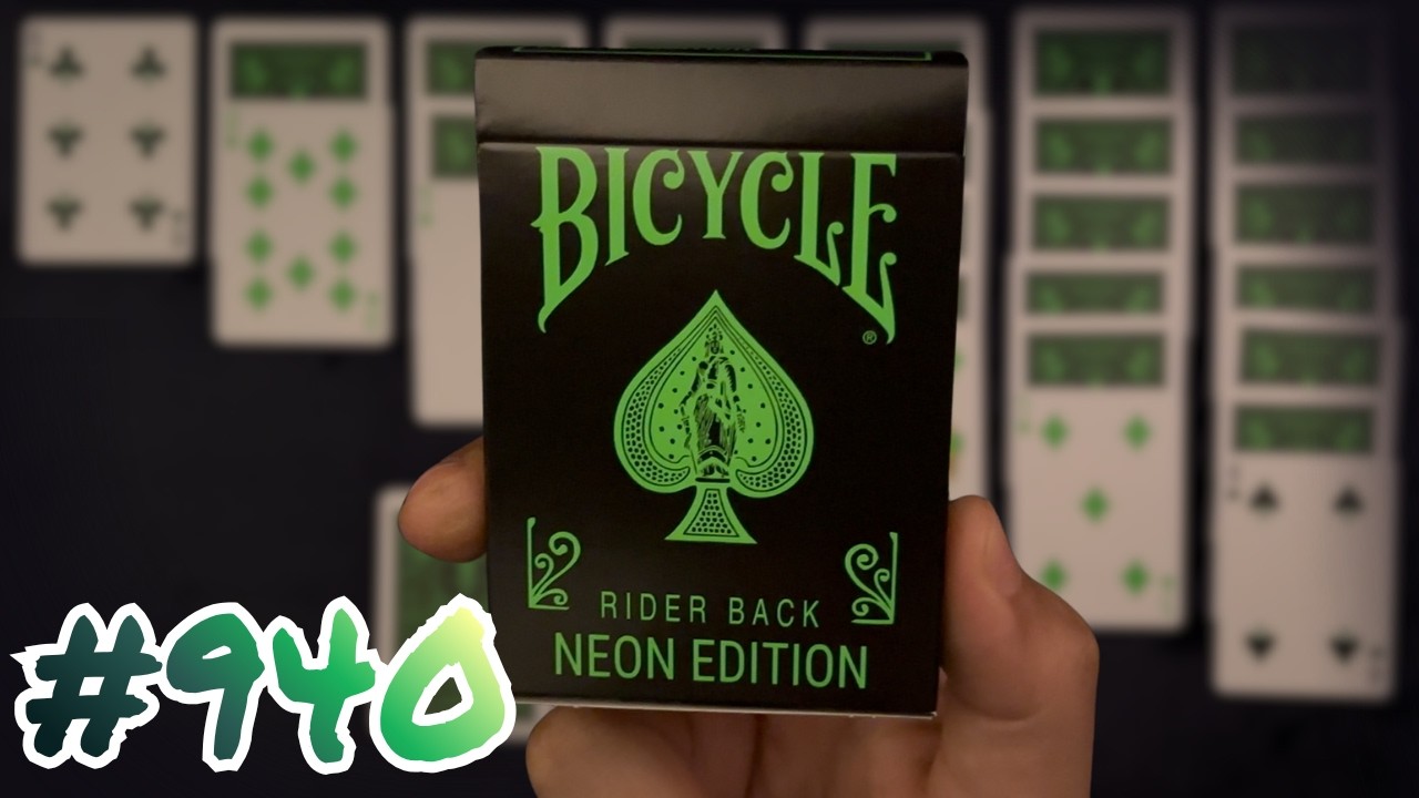 1.5 HOUR) The Neon Green Deck ~ ASMR Solitaire #940 - YouTube