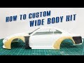 How to Custom make Wide Body / Fender Flares 1/24 scale model car. Tamiya, Fujimi, Aoshima, Hasegawa