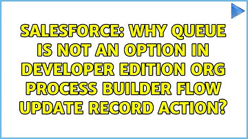 Why Queue is not an option in Developer Edition Org Process Builder Flow Update Record Action?